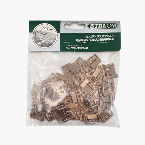Klamry do montażu boazerii i paneli 100szt