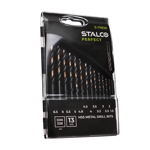 Wiertła do metalu HSS-1.5-6.5 mm13-elem. STALCO PERFECT S-71836