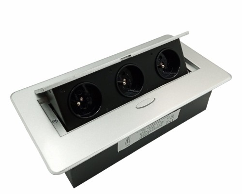 MIKROPORT 3 GNIAZDA KWADRAT ALUMNIUM