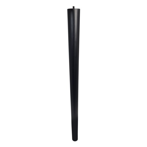 Noga drewniana bukowa H60 prosta noga+skośna blacha CZARNA 
