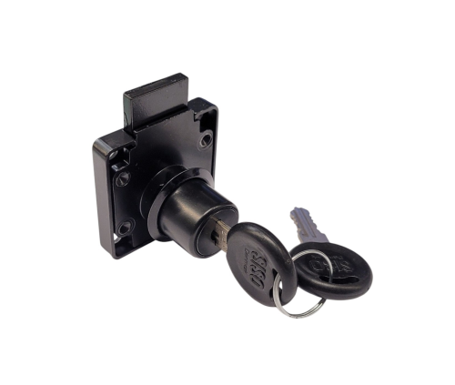 Zamek meblowy kwadratowy SISO X850 fi19x22mm CZARNY