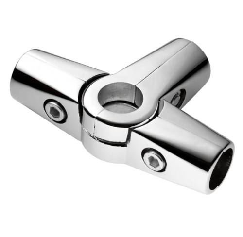 Złączka typu S-T trzyramienna do rury FI 25 mm - R-44 CHROM