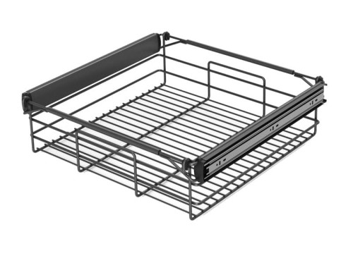 Kosz na bieliznę+ prowadnica W-3322-400 ANTRACYT