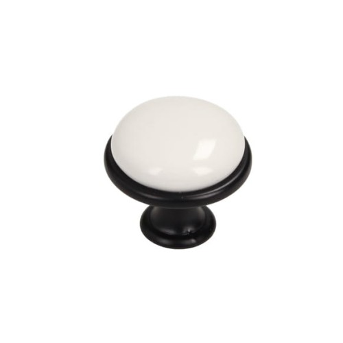 Gałka meblowa porcelanowa GP19-R31-WHT-0