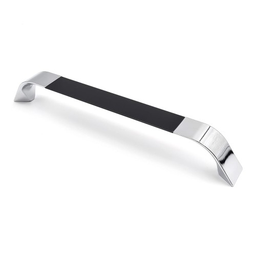 Uchwyt meblowy UA85 - 256 mm Czarny + Chrom