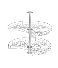 Kosz obrotowy do szafki narożnej 3/4 W-4169 690mm SREBRNY