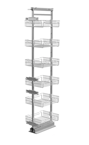 Kosz cargo MAXI W-5600 6 PÓŁEK 400MM SREBRNY