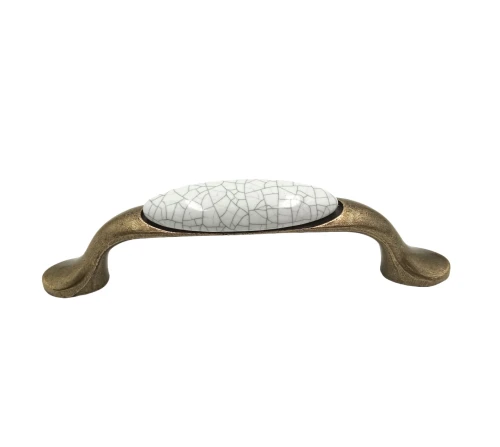 Uchwyt meblowy porcelana L-1947 MLK - 4 96 mm Stare Złoto