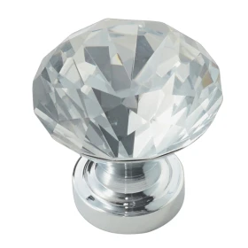 Gałka meblowa kryształowa FI35 - GKS003 CHROM