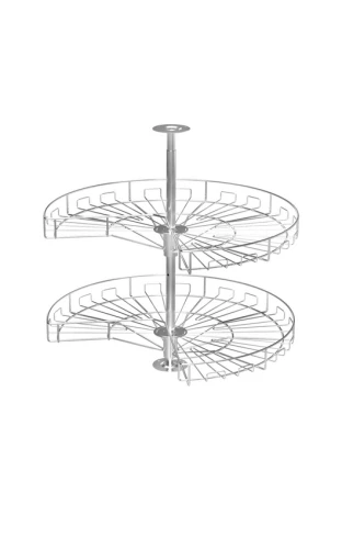 Kosz obrotowy do szafki narożnej 3/4 W-4182 820 mm SREBRNY